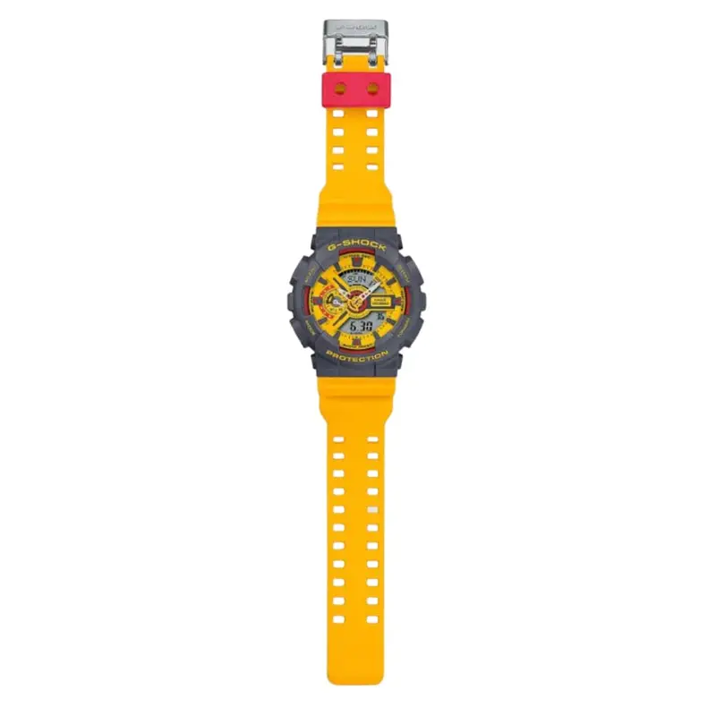 Casio G-Shock Digital-Analogue Yellow Resin Strap Unisex Watch Ga-110Y-9Adr 2