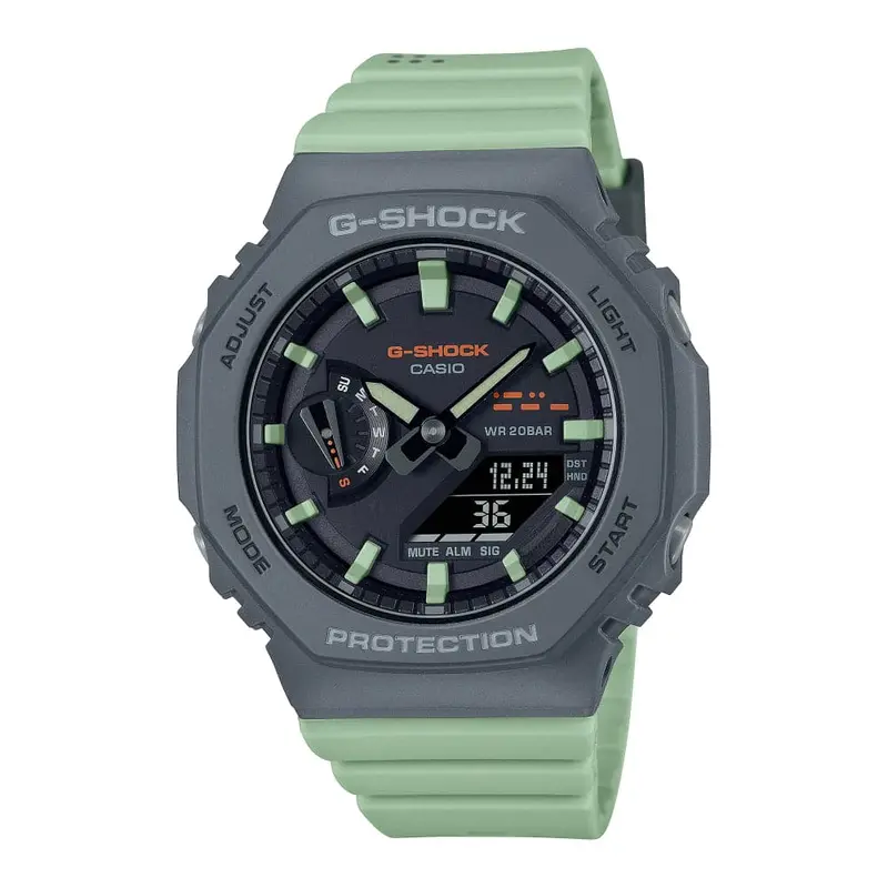 Casio G-Shock Digital Black Dial Pale Green Resin Strap Unisex Watch Lov-22B-8A 1