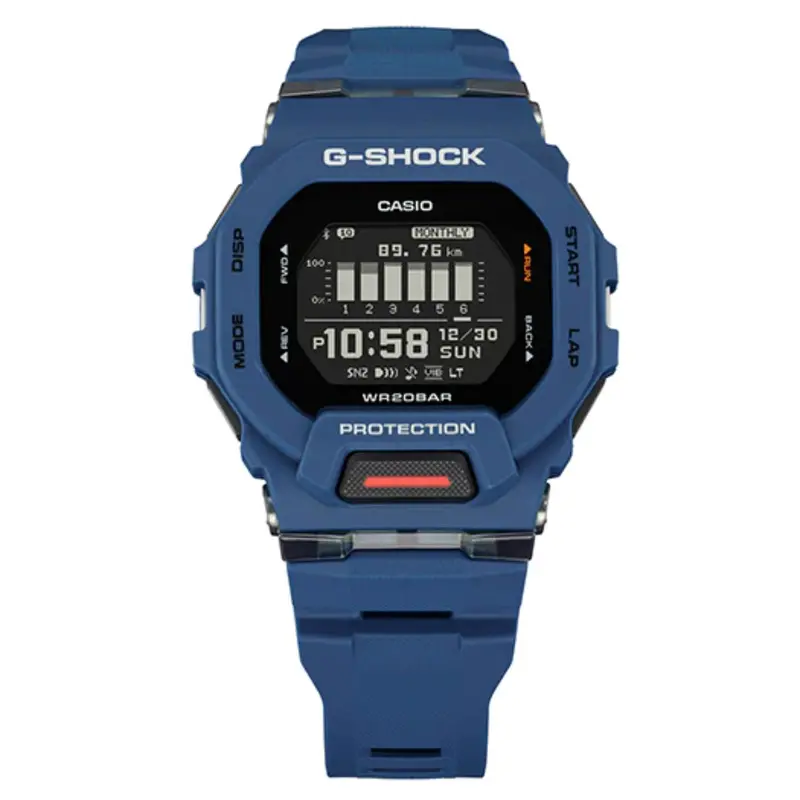 Casio G-Shock Digital Black Dial With Blue Resin Strap Men Watch Gbd-200-2Dr-P 2