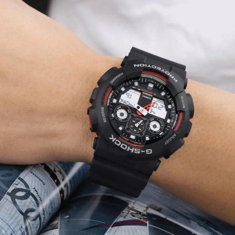 Casio G-Shock Digital Black Resin Strap Men Watch Ga-100-1A4dr-P 2