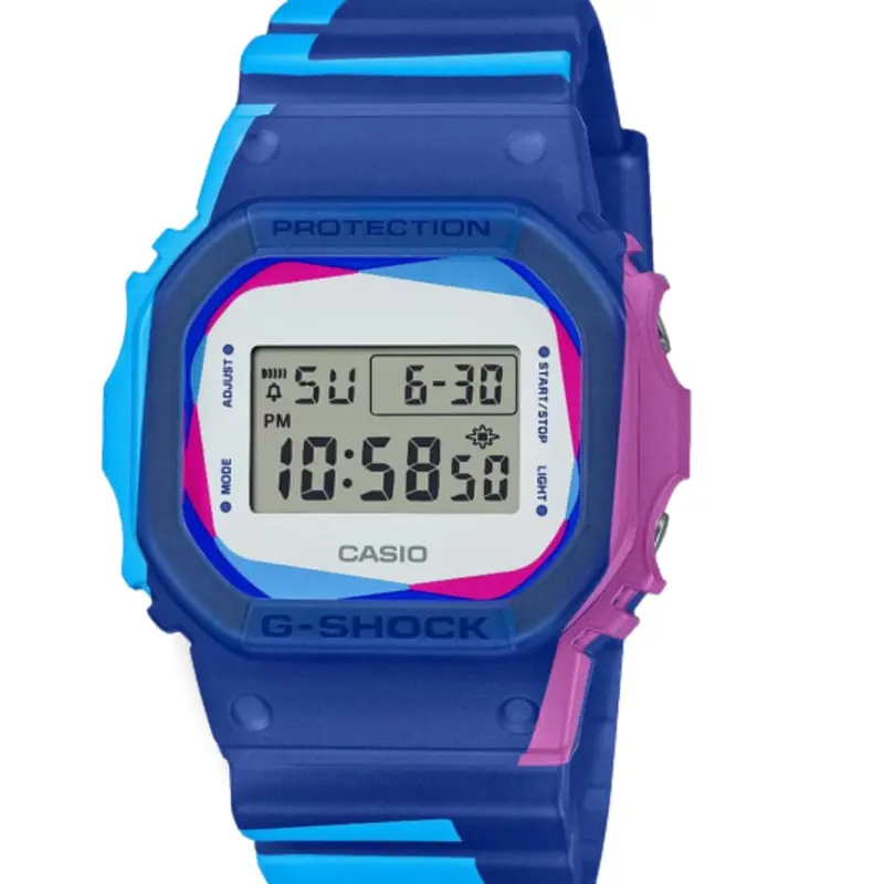 Casio G-Shock Digital Blue Resin Strap Men Watch Dwe-5600Pr-2Dr-P 1