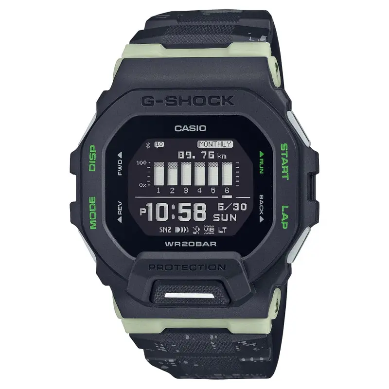 Casio G-Shock Digital G-Squad Black Resin Strap Men Watch Gbd-200Lm-1Dr 1