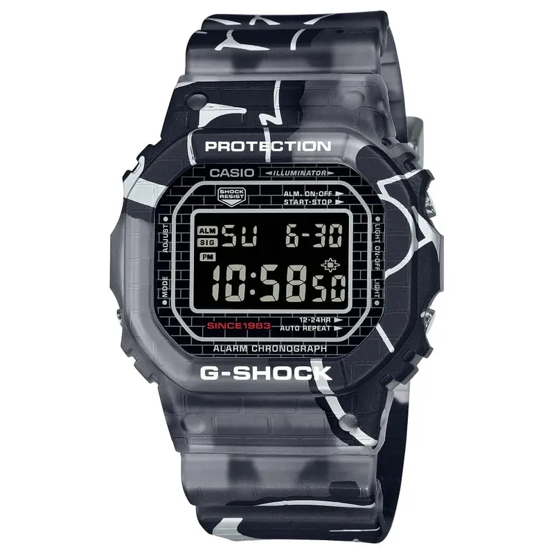Casio G-Shock Digital Gray Resin Strap Men Watch Dw-5000Ss-1Dr 1