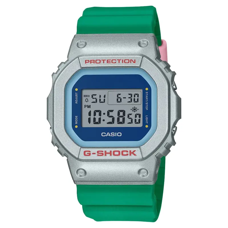 Casio G-Shock Digital Green Resin Strap Unisex Watch Dw-5600Eu-8A3dr 1