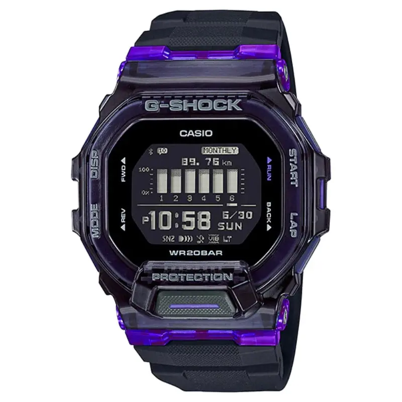 Casio G-Shock Digital Purple Dial Resin Strap Men Watch Gbd-200Sm-1A6dr-P 1