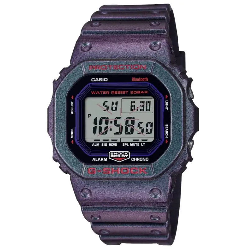 Casio G-Shock Digital Purple Resin Strap Unisex Watch Dw-B5600ah-6Dr 1