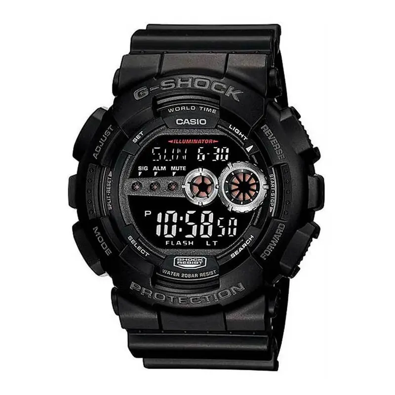 Casio G-Shock Digital Quartz Black Resin Men's Watch Gd-100-1Bdr-P 1
