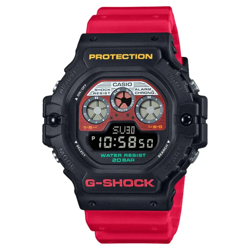 Casio G-Shock Digital Red Resin Strap Men Watch Dw-5900Mt-1A4dr 1