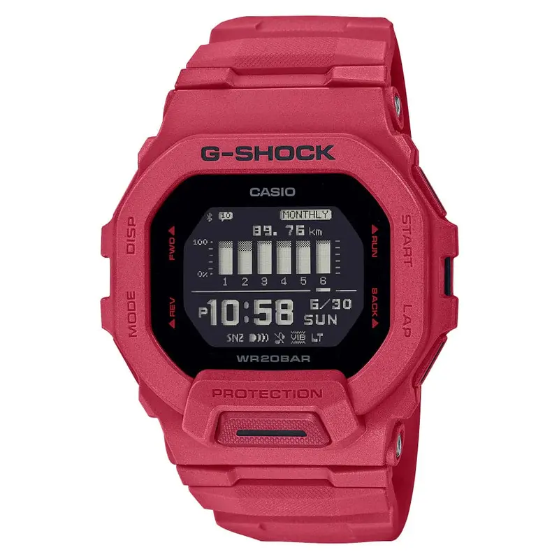 Casio G-Shock Digital Red Resin Strap Men Watch Gbd-200Rd-4Dr-P 1