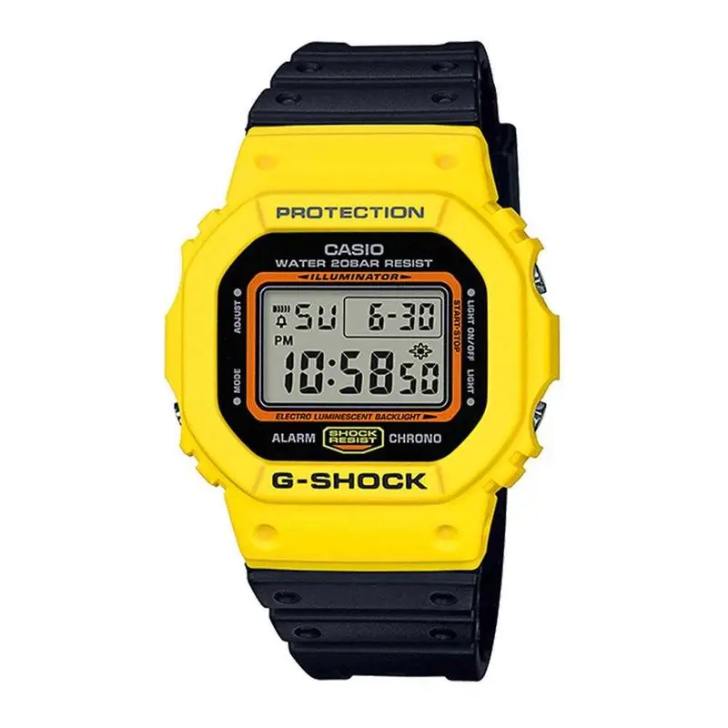 Casio G-Shock Dw-5600Tb-1Dr Digital Quartz Yellow Resin Men's Watch 1