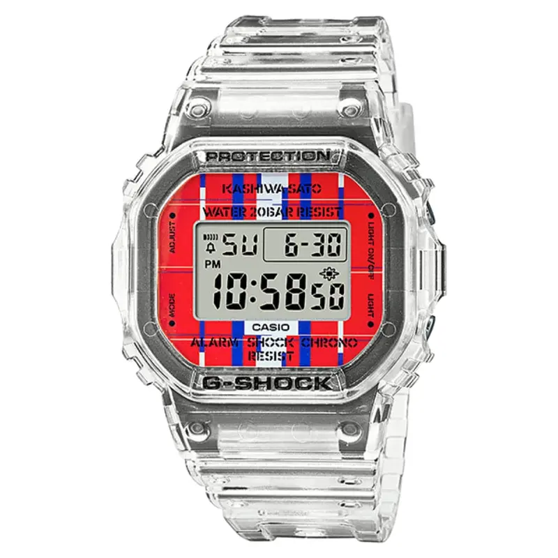 Casio G-Shock Dwe-5600Ks-7Dr-P Transparent Resin Strap Men Watch 1