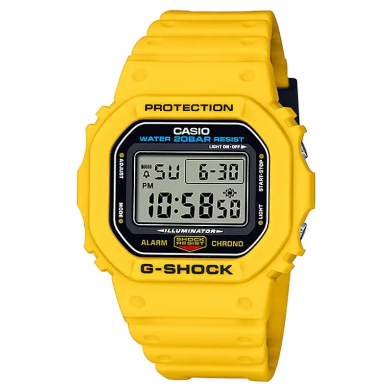 Casio G-Shock Dwe-5600R-9Dr-P Yellow Resin Strap Men Watch 1