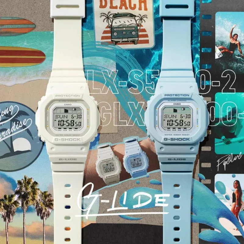Casio G-Shock G-Lide Digital Turquoise Resin Strap Women Watch Glx-S5600-2Dr-P 2
