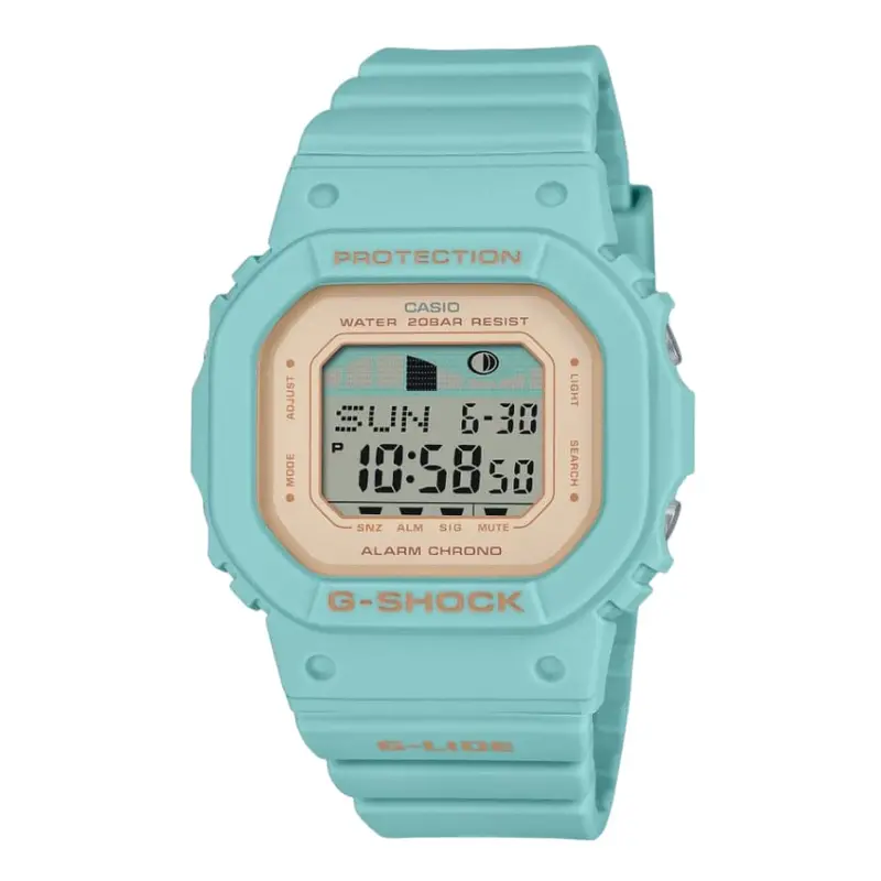 Casio G-Shock G-Lide Digital Turquoise Resin Strap Women Watch Glx-S5600-3Dr 1