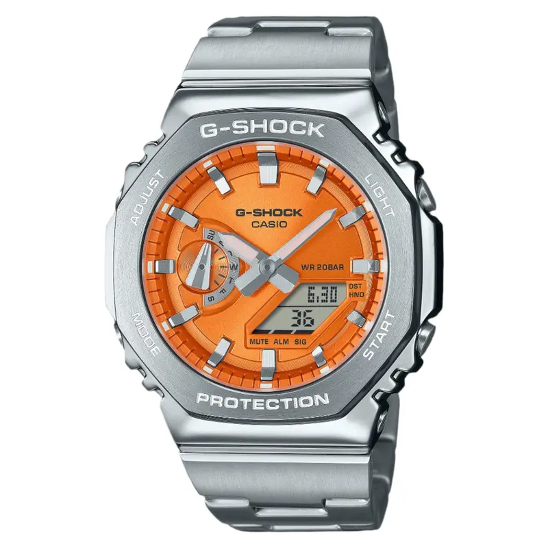 Casio G-Shock G-Steel Orange Dial Watch Gm-2110D-4Adr 1