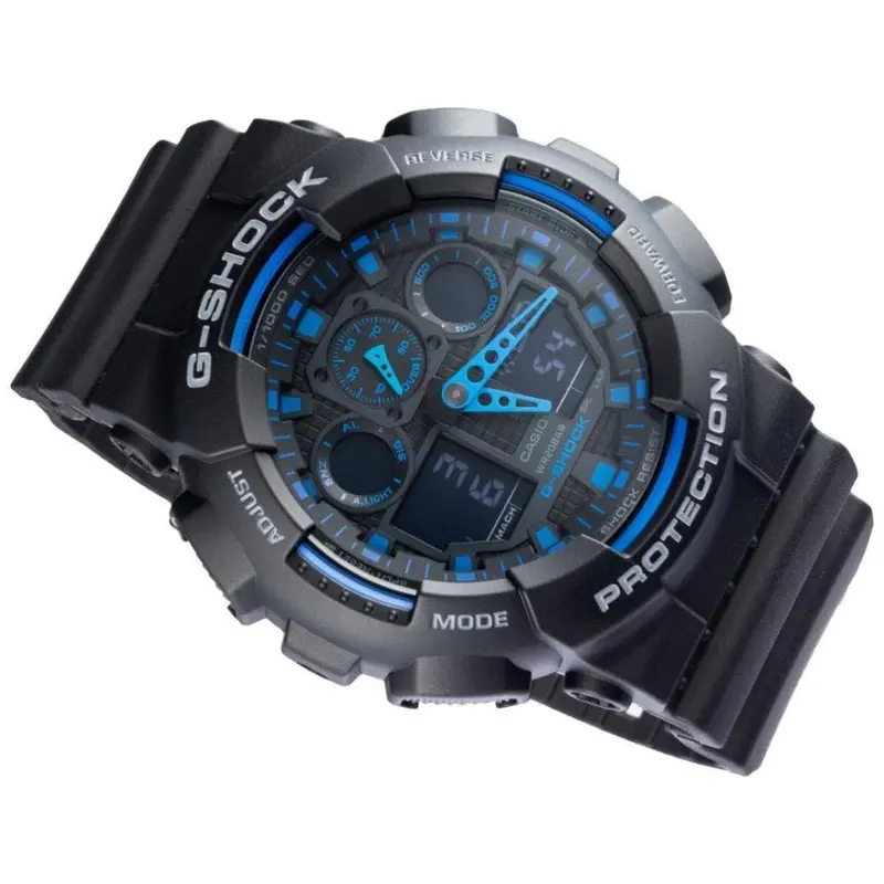 Casio G-Shock Ga-100-1A2cr Digital Quartz Black Resin Men's Watch 2
