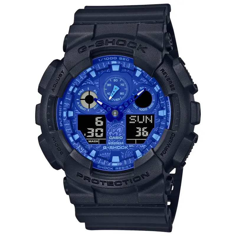 Casio G-Shock Ga-100Bp-1Adr-P Black Resin Strap Unisex Watch 1