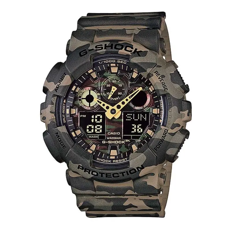 Casio G-Shock Ga-100Cm-5Adr Digital Quartz Green Camo Resin Men's Watch 1