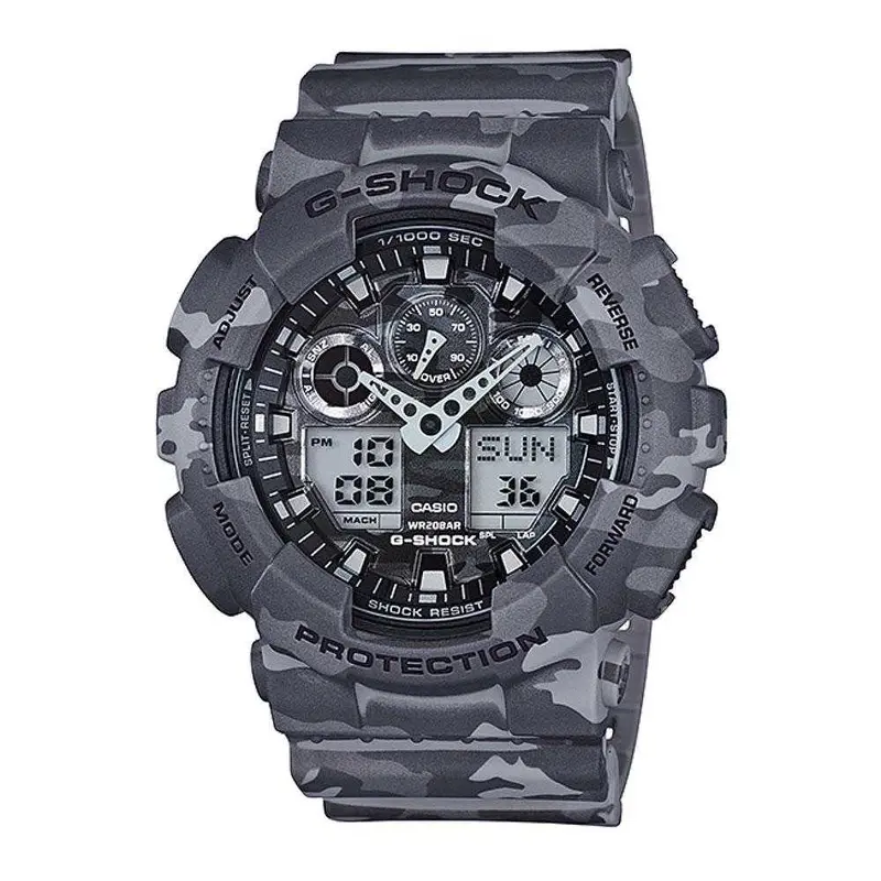 Casio G-Shock Ga-100Cm-8Adr Digital Quartz Grey Camo Resin Men's Watch 1
