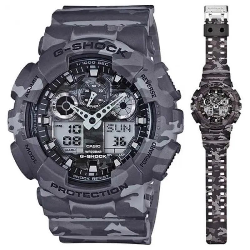 Casio G-Shock Ga-100Cm-8Adr Digital Quartz Grey Camo Resin Men's Watch 2