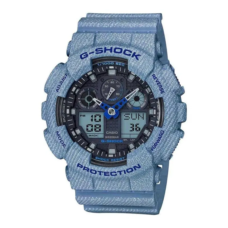 Casio G-Shock Ga-100De-2Adr Digital Quartz Blue Resin Men's Watch 1