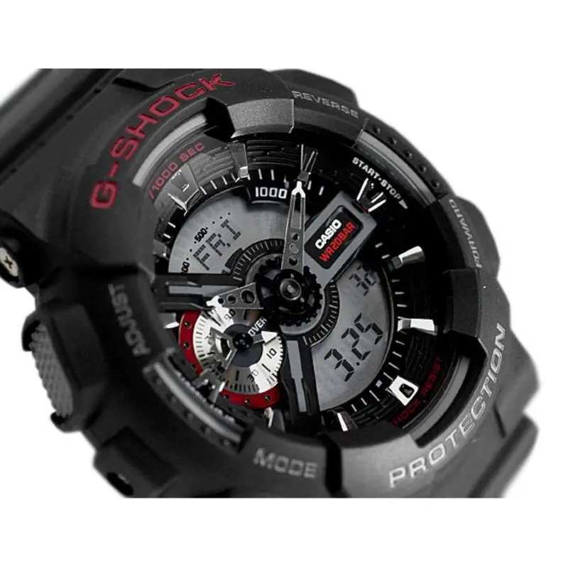 Casio G-Shock Ga-110-1Adr Digital Quartz Black Resin Men's Watch 2