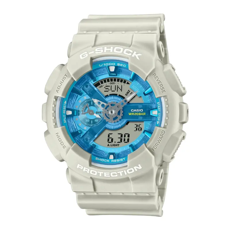 Casio G-Shock Ga-110As Series Blue Green Dial Resin Strap Watch 2