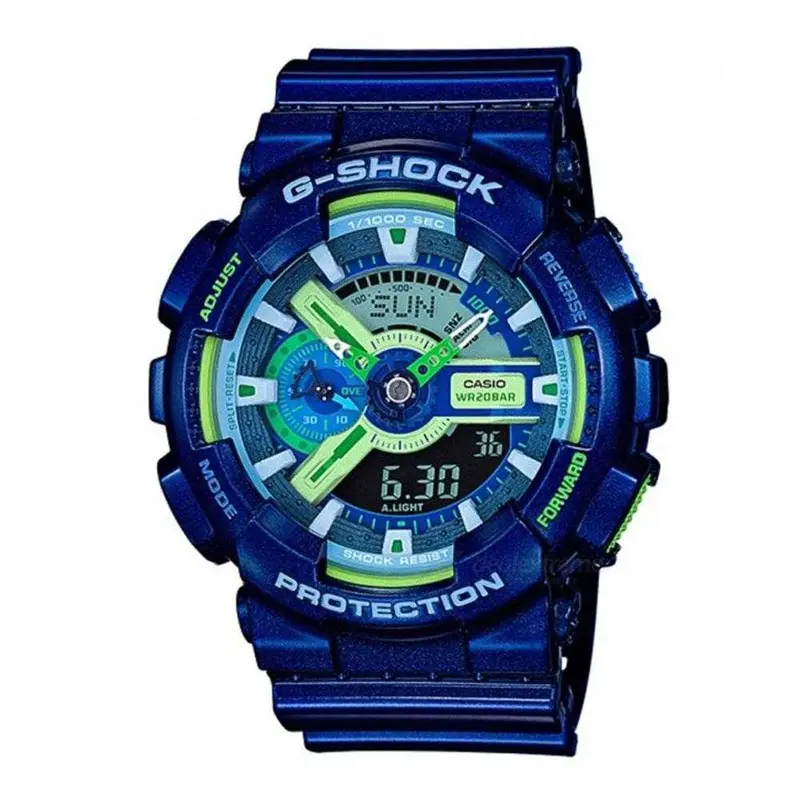 Casio G-Shock Ga-110Mc-2Adr Digital Quartz Blue Resin Unisex's Watch 1