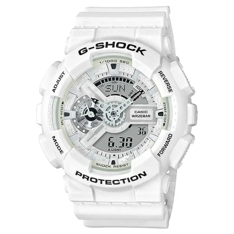 Casio G-Shock Ga-110Mw-7Adr Digital Quartz White Resin Men's Watch 1