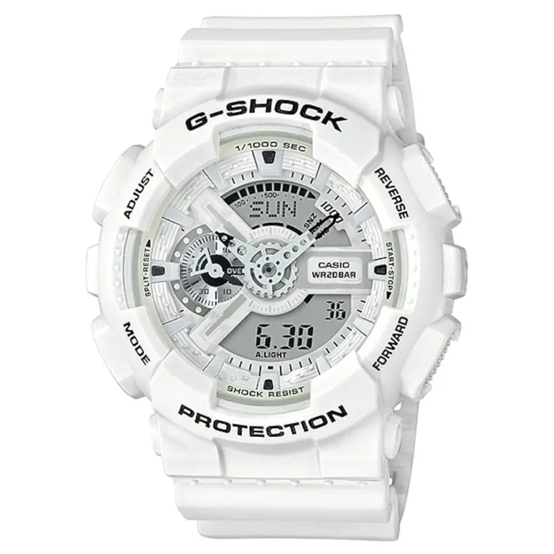 Casio G-Shock Ga-110Mw-7Adr-P Digital Quartz White Resin Men's Watch 1