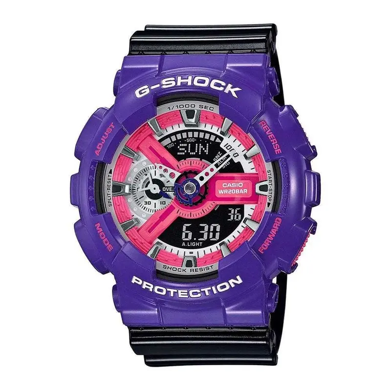 Casio G-Shock Ga-110Nc-6Adr Digital Quartz Purple Black Resin Men's Watch 1