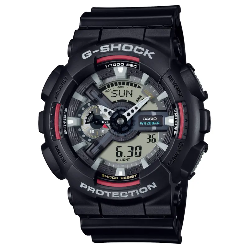 Casio G-Shock Ga-110Rl-1Adr Analog-Digital Black & Red Watch 1