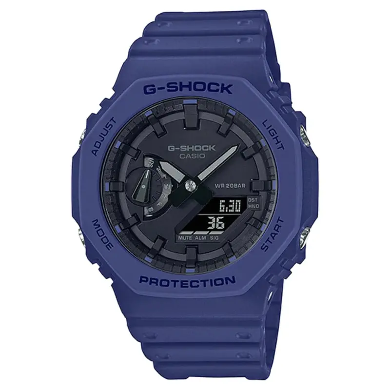 Casio G-Shock Ga-2100-2Adr Blue Resin Strap Men's Watch 1