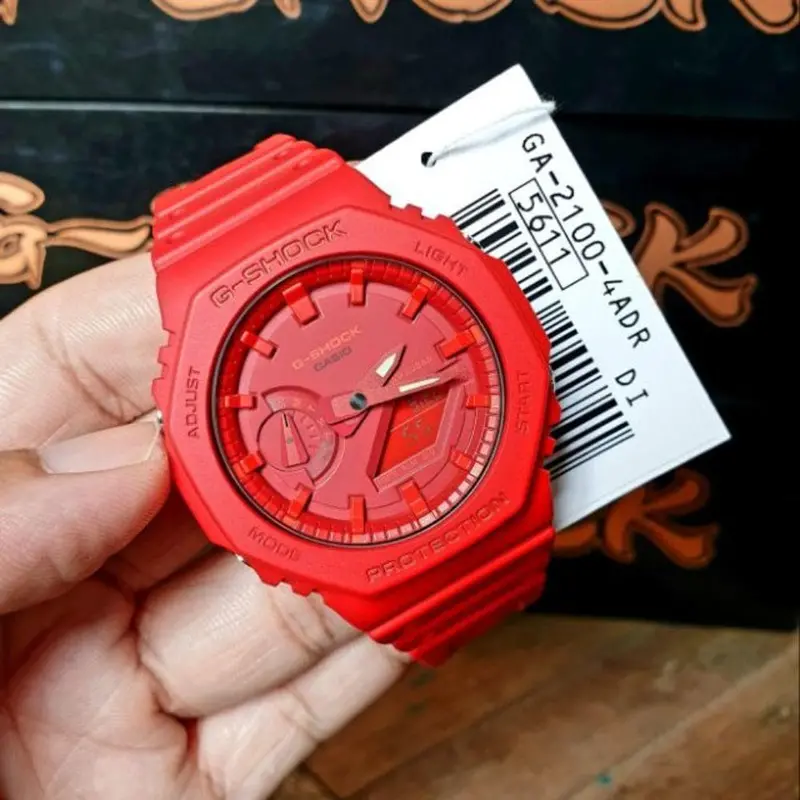 Casio G-Shock Ga-2100-4Adr-P Red Resin Strap Unisex Watch 2
