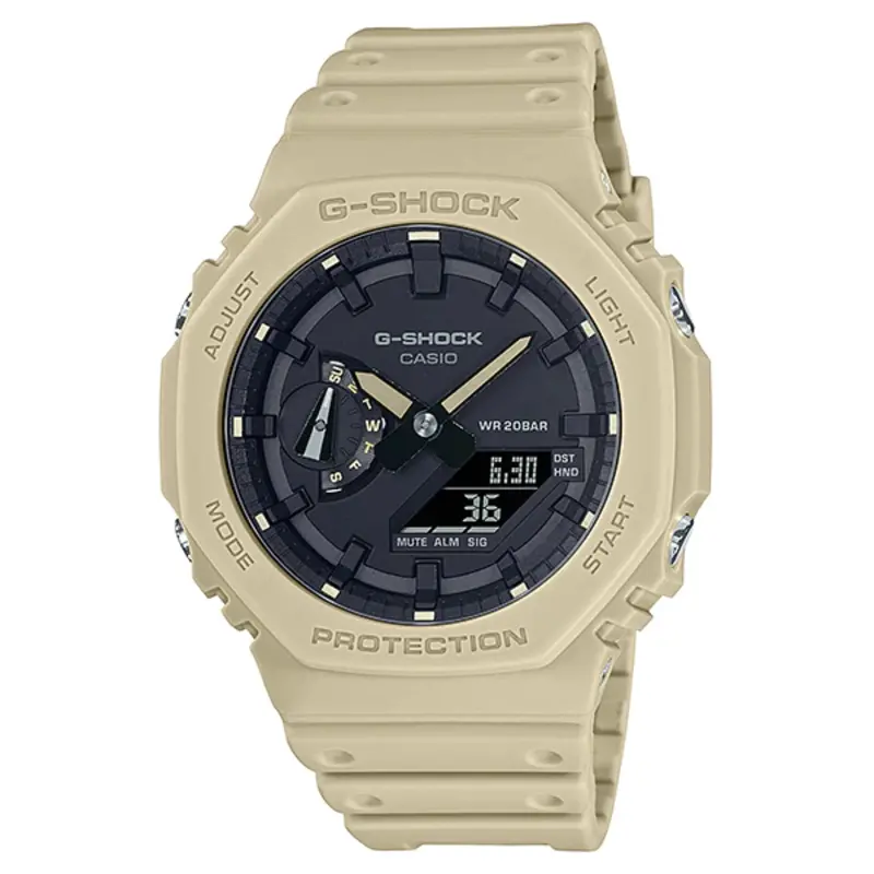 Casio G-Shock Ga-2100-5Adr Analog Digital Beige Resin Strap Men's Watch 1