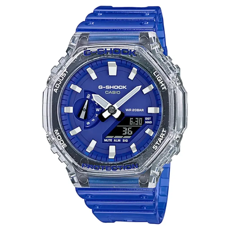 Casio G-Shock Ga-2100Hc-2Adr-P Blue Resin Strap Men's Watch 1
