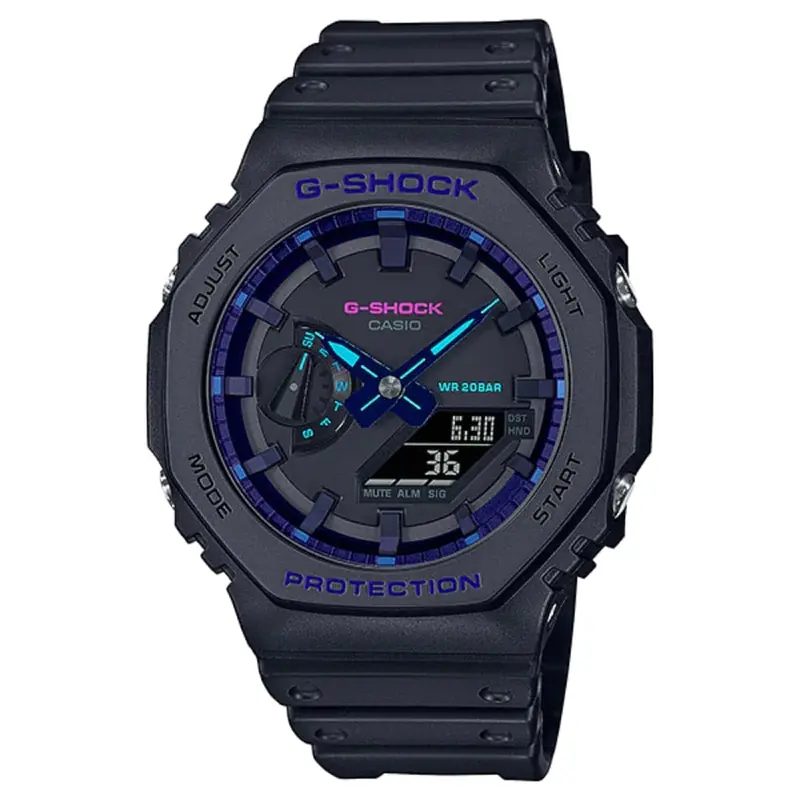Casio G-Shock Ga-2100Vb-1Adr Black Resin Strap Men's Watch 1