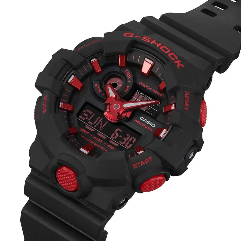 Casio G-Shock Ga-700 Series Black Resin Strap Men Watch Ga-700Bnr-1Adr-P 2