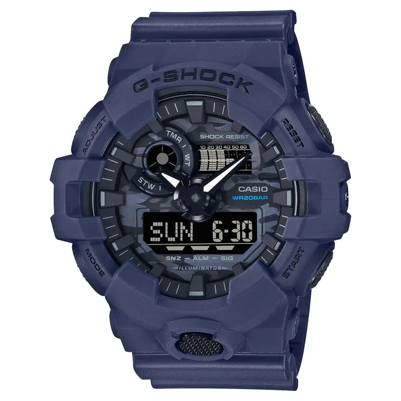 Casio G-Shock Ga-700Ca-2Adr Blue Resin Men Watch 1