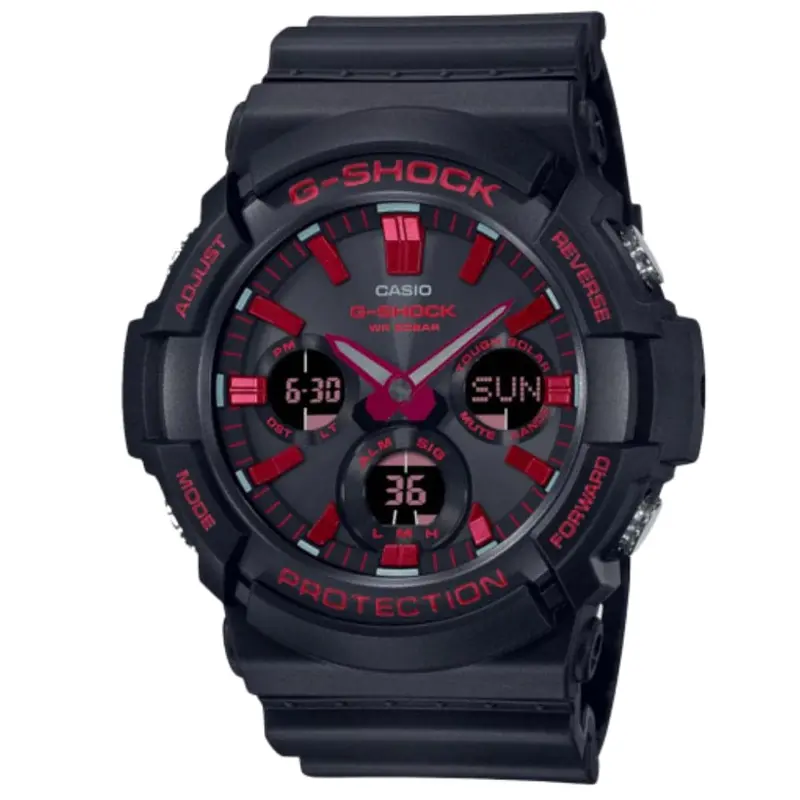 Casio G-Shock Gas-100 Series Black Resin Strap Men Watch Gas-100Bnr-1Adr 1