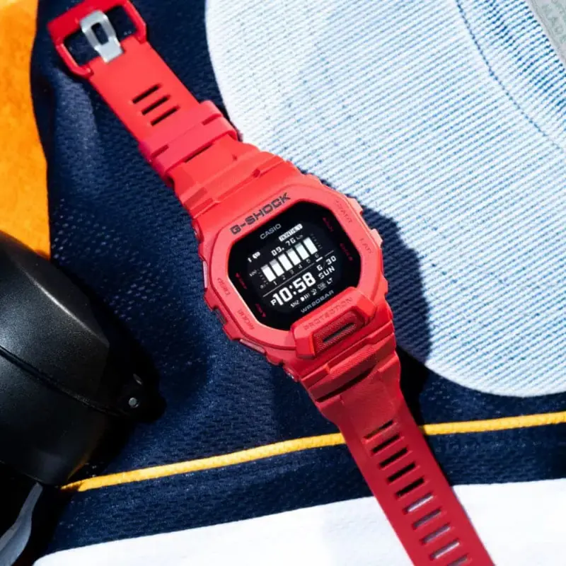 Casio G-Shock Gbd-200Rd-4Dr Red Resin Strap Unisex Watch 2