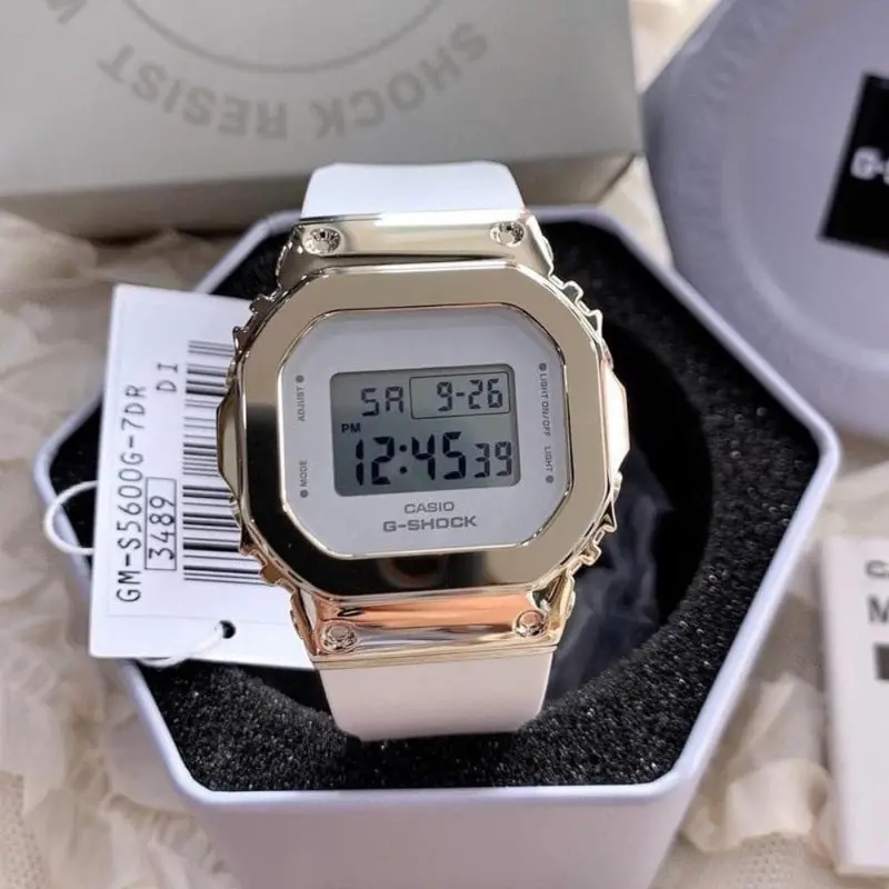 Casio G-Shock Gm-S5600g-7Dr White Resin Strap Women Watch 2