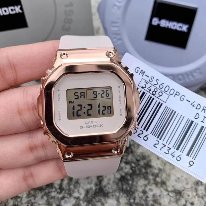 Casio G-Shock Gm-S5600pg-4Dr White Resin Strap Women Watch 2