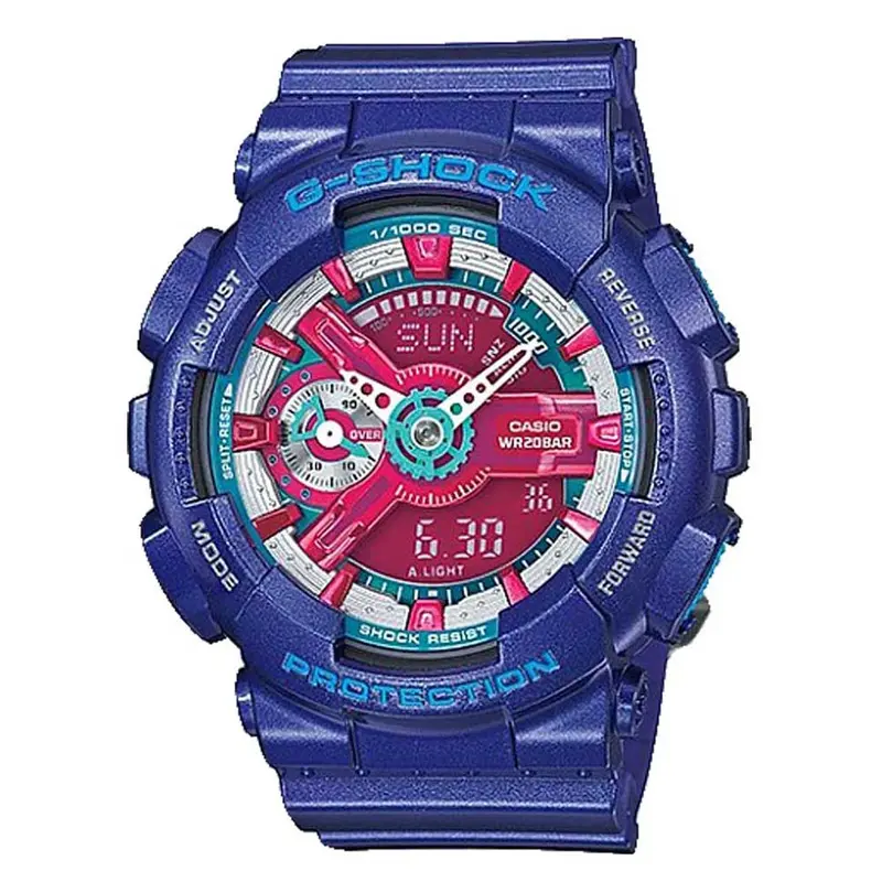 Casio G-Shock Gma-S110hc-2Acr Digital Quartz Purple Resin Men's Watch 1