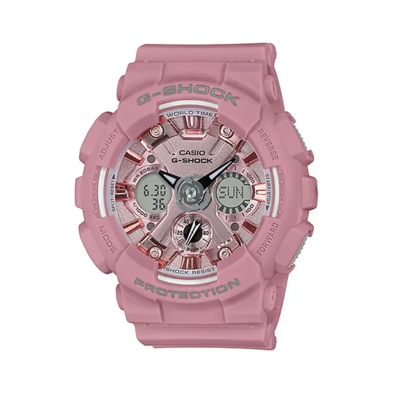 Casio G-Shock Gma-S120dp-4Adr Pink Resin Strap Women's Watch 1