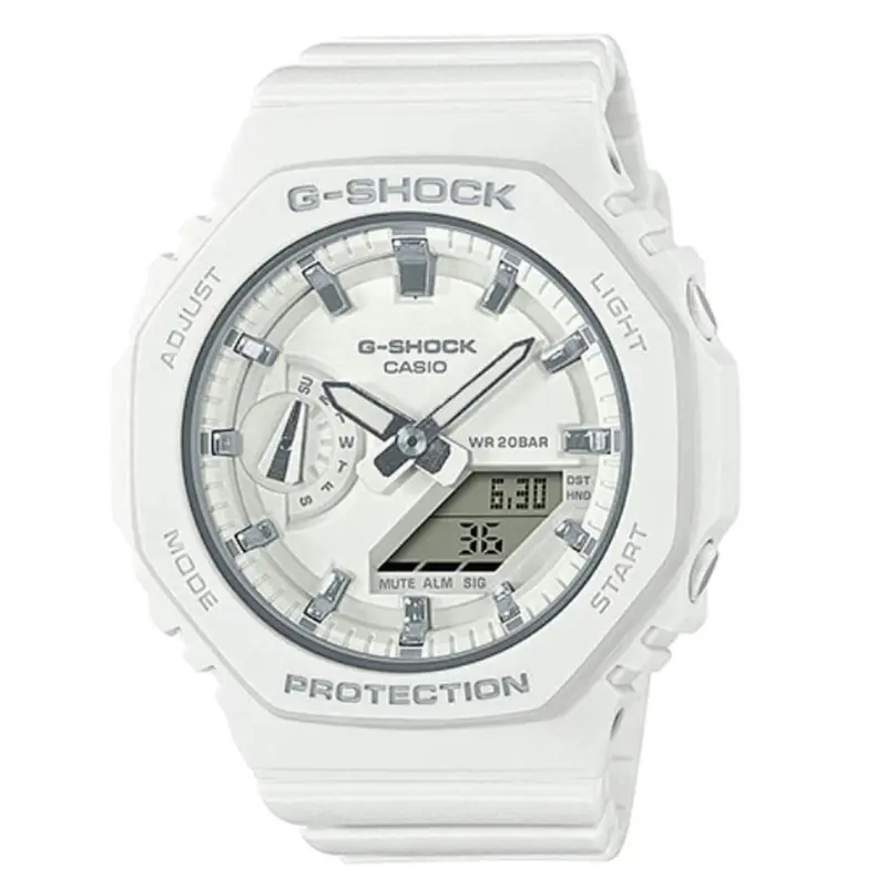 Casio G-Shock Gma-S2100-7Adr-P White Resin Strap Women Watch 1