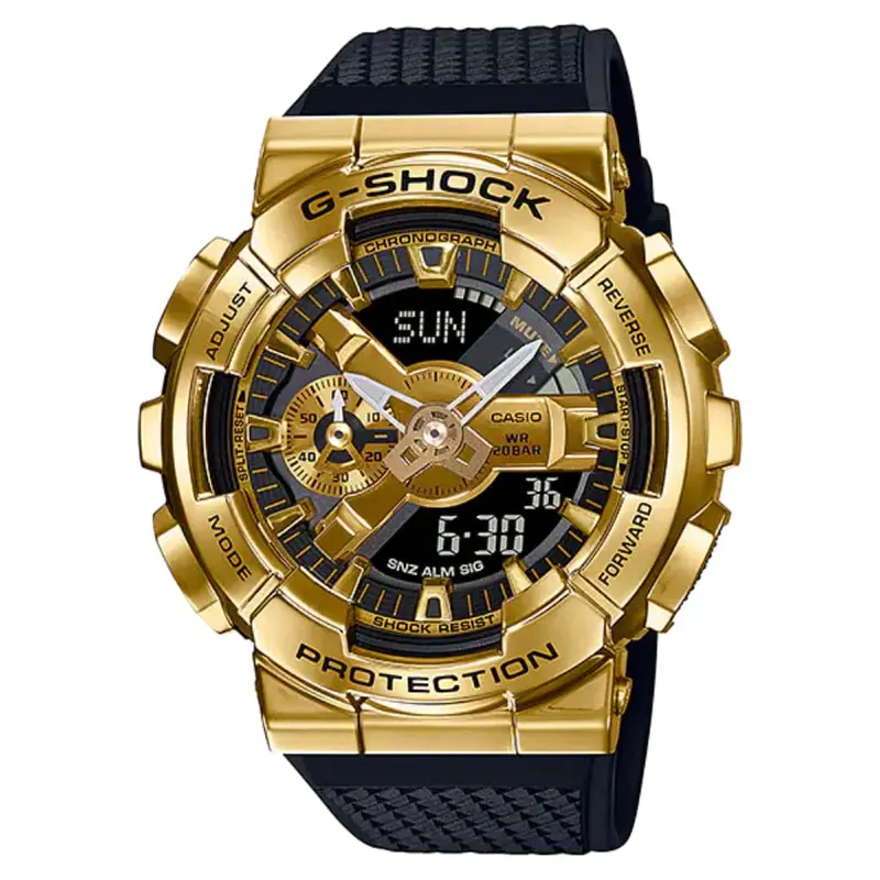 Casio G-Shock Gold Dial Black Resin Strap Men Watch Gm-110Vg-1A9dr 1