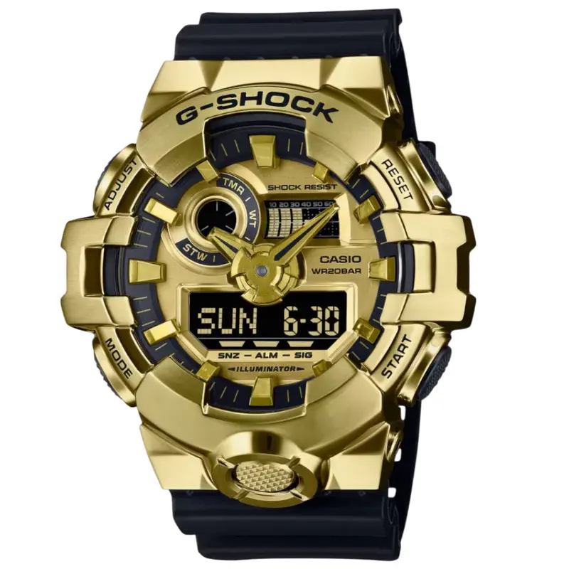 Casio G-Shock Gold Dial Black Resin Strap Men Watch Gm-700G-9Adr 1