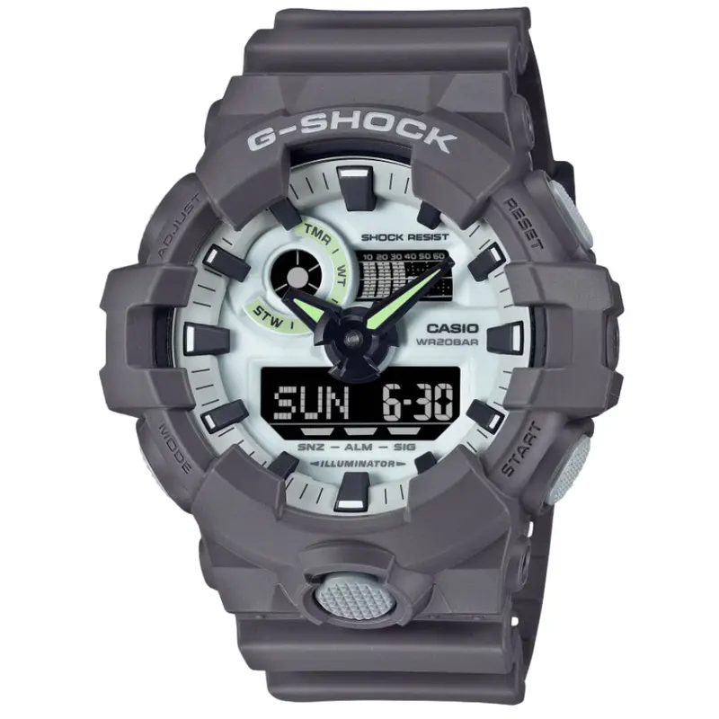 Casio G-Shock Gray Resin Strap Men Watch Ga-700Hd-8Adr 1