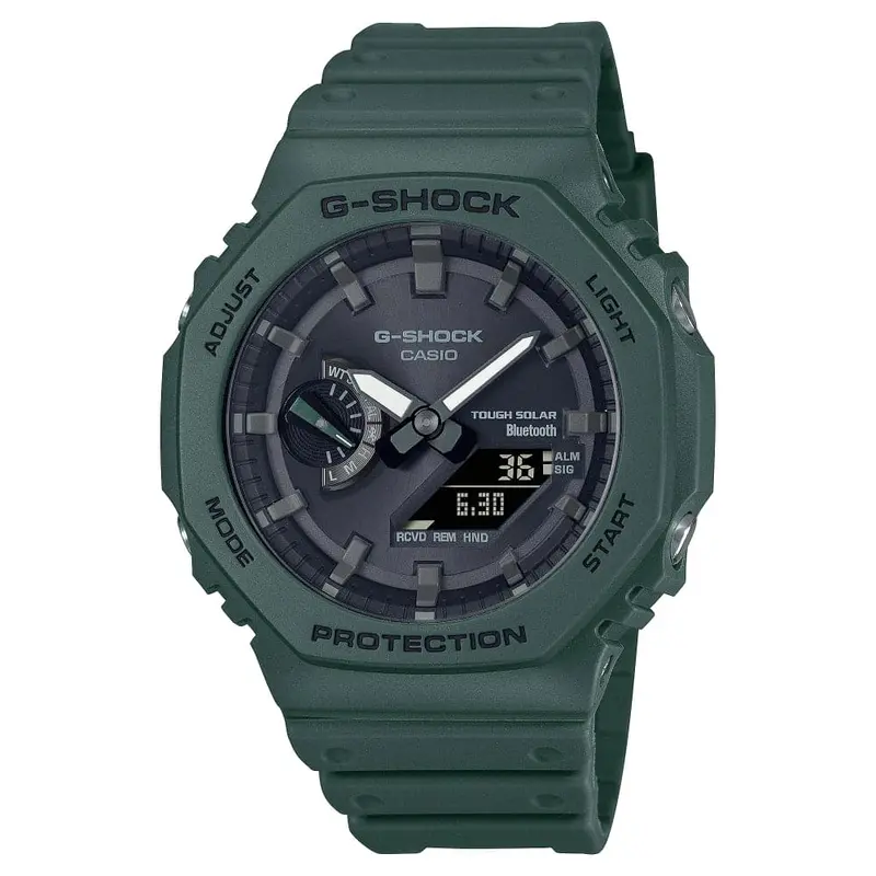 Casio G-Shock Green Resin Strap Men Watch Ga-B2100-3Adr-P 1